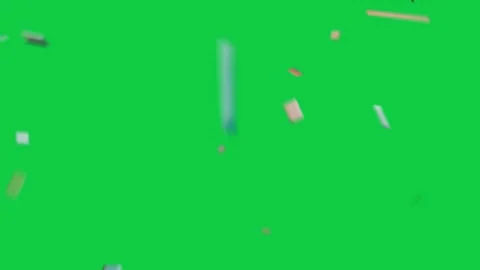 Rectangular panels drifting on transparent bg, entering off-frame, rotating, Stock-Footage 337506293