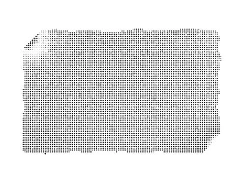 Rectangular paper sheet with rough edges halftone dot texture for vintage p.. Stock Illustration