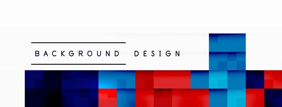 Rectangular pattern with blue and red checkered background design Illustrazione stock