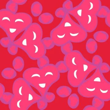 Rectangular Pattern of Heart Shapes イラスト素材