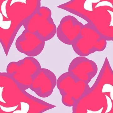 Rectangular Pattern of Pink Shapes Illustrazione stock