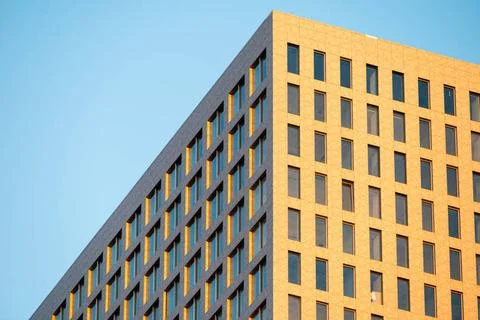  Rectangular patterns of modern buildings in Tirana, Albania, DEC 7, 2024  Stock Photos