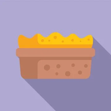 Rectangular pet litter box full of sand for cats イラスト素材