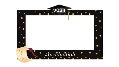 Rectangular photo frame for college and university graduates イラスト素材