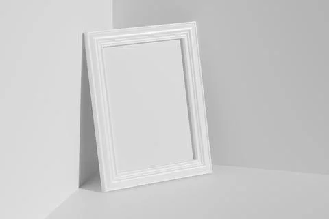 Rectangular photo frame on floor in corner diagonal top view Stock-Illustration