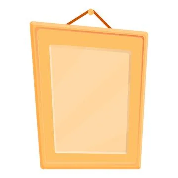 Rectangular photo frame icon, cartoon style Illustrazione stock