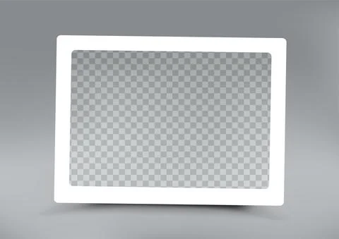 Rectangular photo frame mockup template Stock Illustration