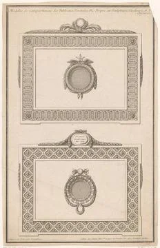 Rectangular picture frames; 58th Cayer ModÃ les de Compartimens des Tablea.. Foto stock