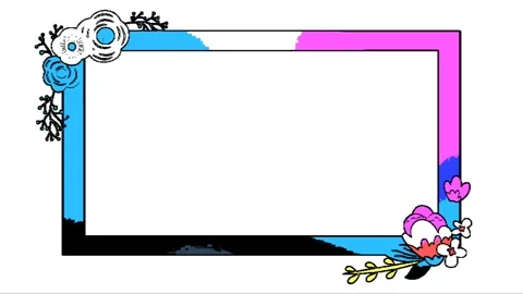 Rectangular picture frames for copy space of photos or text with flowers Stock Footage 134393549