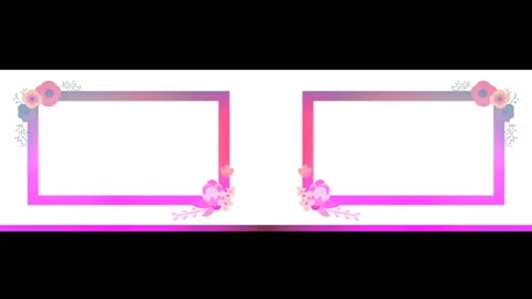 Rectangular picture frames for copy space of photos or text with flowers Stock Footage 134393669