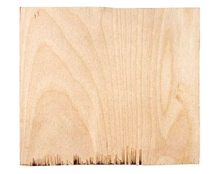 Rectangular piece of birch plywood Stock Photos