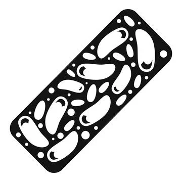 Rectangular piece of cardboard made from recycled paper, highlighting the eco Stock Illustration