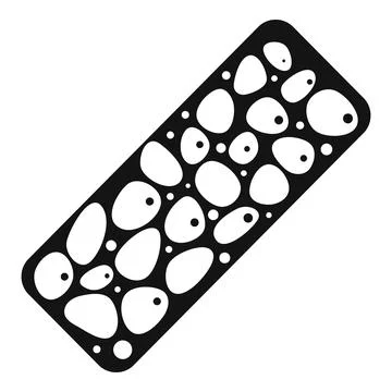 Rectangular piece of fermented soybeans showing the characteristic white myce Stockillustratie