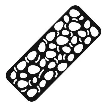 Rectangular piece of tempeh fermented soy product showing its texture Illustrazione stock