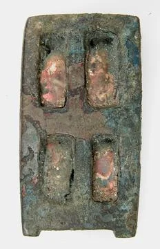 Rectangular Plaque Middle of the 6th century Frankish. Rectangular Plaque  .. 스톡 사진