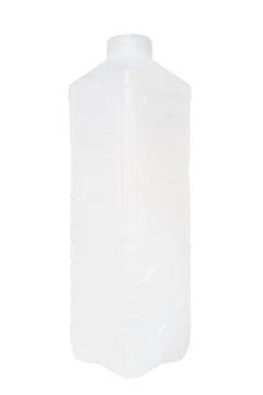 Rectangular plastic bottle with white background Stock Photos