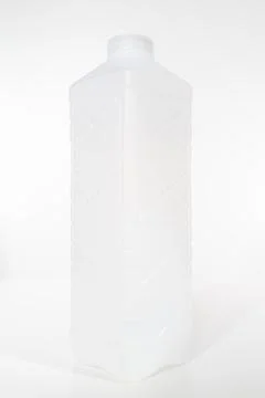 Rectangular plastic bottle with white background Stock Photos