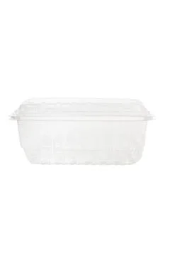 Rectangular plastic container with white background Stock Photos