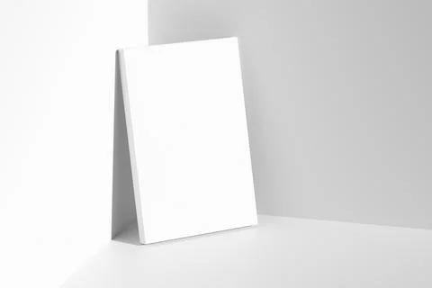 Rectangular poster on floor in corner diagonal top view Stock Illustration