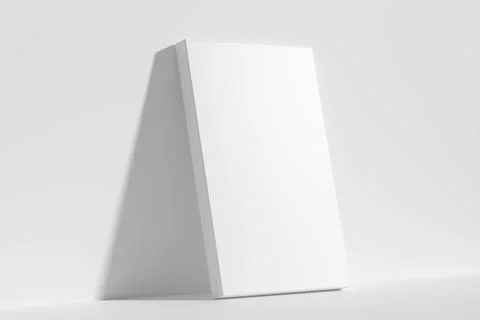 Rectangular poster on floor leaning at wall diagonal view Stock Illustration