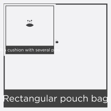 Rectangular pouch bag icon isolated on white background Stock Illustration