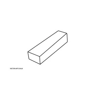 Rectangular prism outline icon vector graphic illustration element Stock Illustration