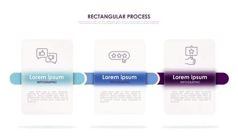 Rectangular progress infographic. Corporate flyer and booklet template. Ranking Stock Illustration