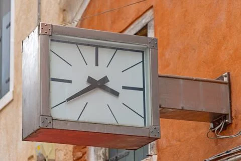 Rectangular Public Clock Foto stock