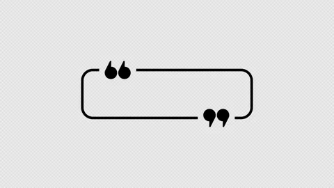 Rectangular quote mark graphic animation. Alpha channel. Transparent background 스톡 동영상 316913374