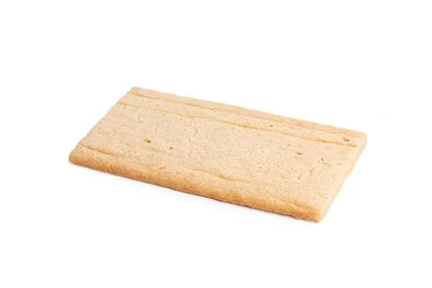 A rectangular rice cake isolated on a white background Stock Photos