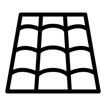 Rectangular roof tiles icon, outline style Stockillustratie