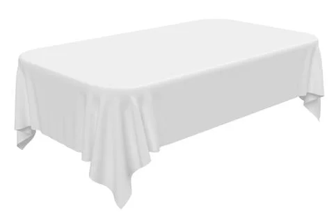 Rectangular rounded tablecloth Stock Illustration