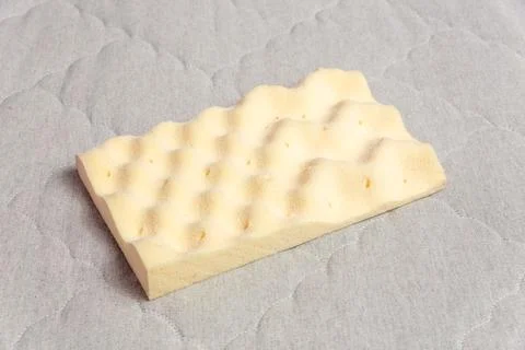 A rectangular sample of wavy rubber foam Stock Photos