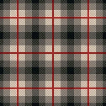 Rectangular seamless fabric pattern in gray and red Stock Illustration