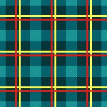 Rectangular seamless fabric pattern mainly in turquoise Stock Illustration