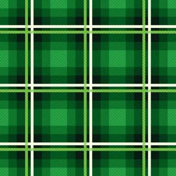 Rectangular seamless fabric pattern mainly in emerald hues Illustrazione stock