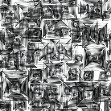 Rectangular seamless pattern in black and white Stock Illustration