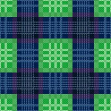 Rectangular seamless pattern in green and blue Illustrazione stock