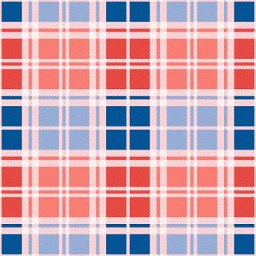 Rectangular seamless pattern in red an blue trendy hues Illustrazione stock