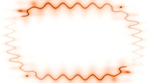 Rectangular semicircular all wavy horizontal frame with moving neon light e.. Stock Footage 270316069