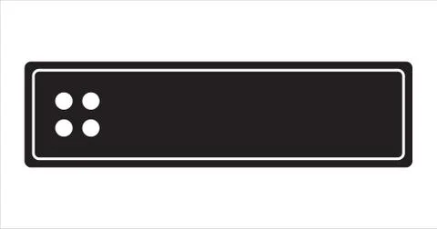 Rectangular sewing button tailor logotype Stock Illustration