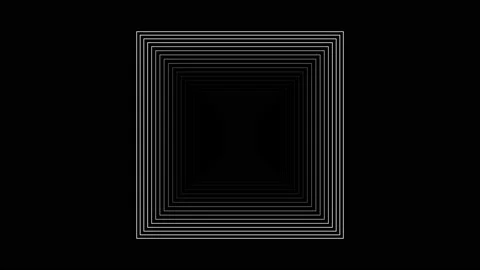 Rectangular Shape animated Echo FX on Black Background 4k Stock Footage 144344723