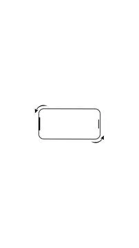 Rectangular shape with arrows indicating rotation or movement Illustrazione stock