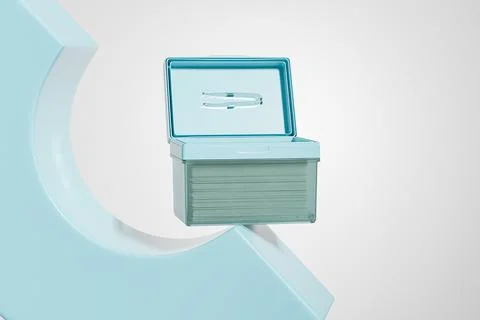 Rectangular shape facial toner pad container with Flip Cap mockup Stock Illustration