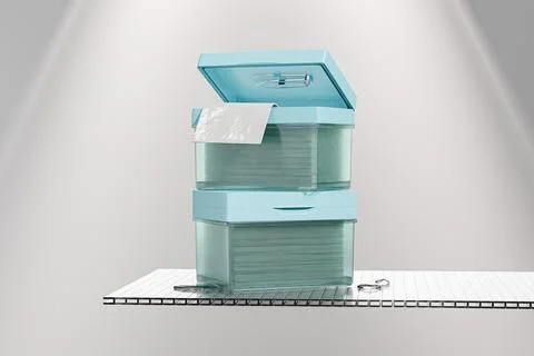 Rectangular shape facial toner pad container with Flip Cap mockup Illustrazione stock
