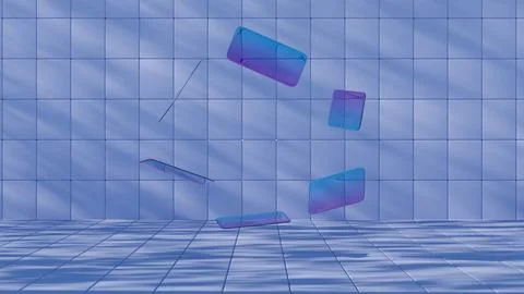 A rectangular shape, featuring four straight sides with opposite sides of equ Stock Illustration