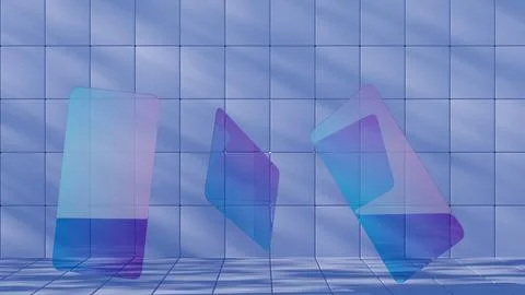 A rectangular shape, featuring four straight sides with opposite sides of equ Stock Illustration