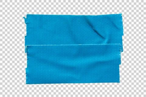 Rectangular shape made of blue cloth tape on white background Stock Photos