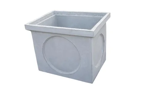 Rectangular shape Waterway placed on white background with clipping path. Stock-Fotos