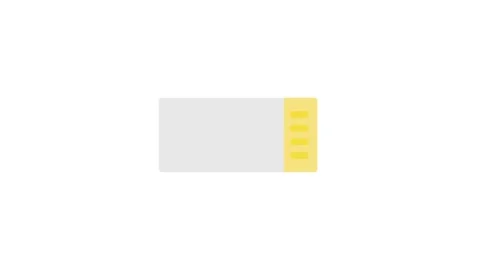 A rectangular shape in white with a bold yellow stripe running horizontally. Stockbeeldmateriaal 332905208